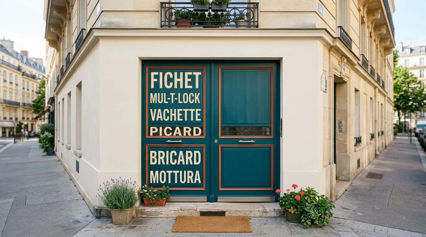 Installateur agréé · double-porte avec plaque des marques posées